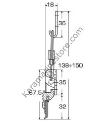 138-150 X 24 mm, Paslanmaz Mandallı Kilit, Ayarlı