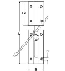 120mm Paslanmaz Kapı Sürgüsü