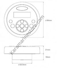 Aquatic AQ-WR-4F LCD ekranlı, sabit, kablolu uzaktan kumanda