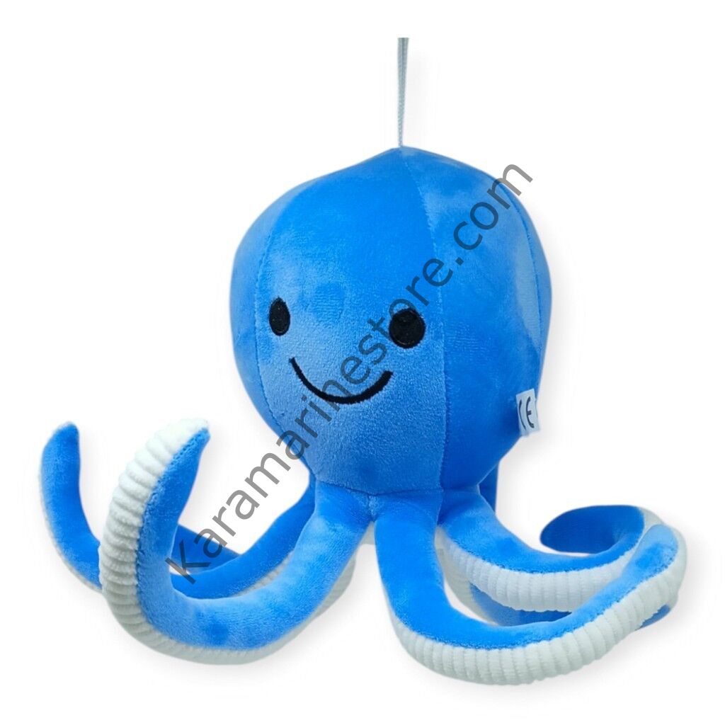 Peluş Sevimli Ahtapot 30 cm - Mavi