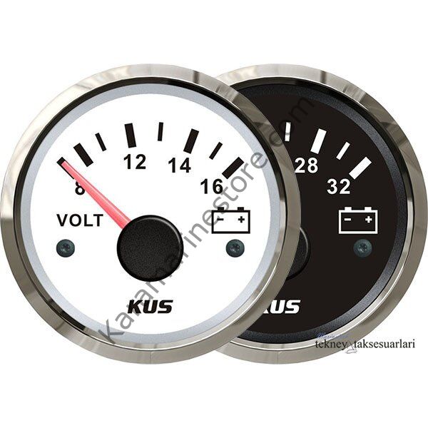 KUS Voltmetre Göstergesi,12V/24V  52mm