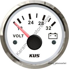 KUS Voltmetre Göstergesi,12V/24V  52mm