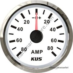 KUS Ampermetre ,12 / 24V  52mm, Şöntlü