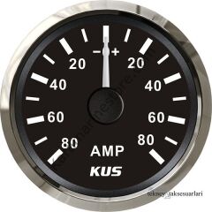 KUS Ampermetre ,12 / 24V  52mm, Şöntlü