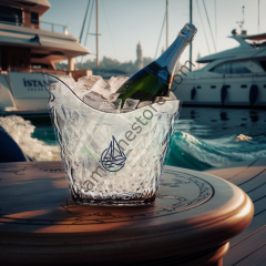 MARINE PLATINUM ŞAMPANYA BUZ KOVASI PS 28 X 24 X 25 CM PS ŞEFFAF 5L