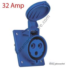 IP44 16 Amp. 32 Amp. Sahil Besleme Prizi (Eğik)