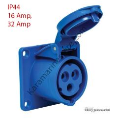 IP44 16 Amp. 32 Amp. Sahil Besleme Prizi (Düz)
