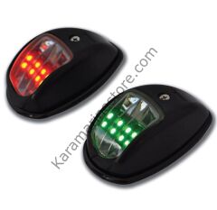 12m, LED 12V İskele / Sancak Feneri Takım (Siyah), Seyir Feneri