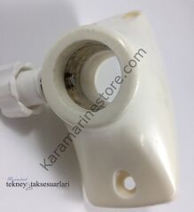 Beyaz, 22mm Bayrak Direği Tabanı Ayağı