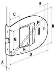 Mobella kanatlı tip kapı kilidi