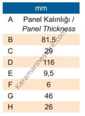 Mobella kanatlı tip kapı kilidi