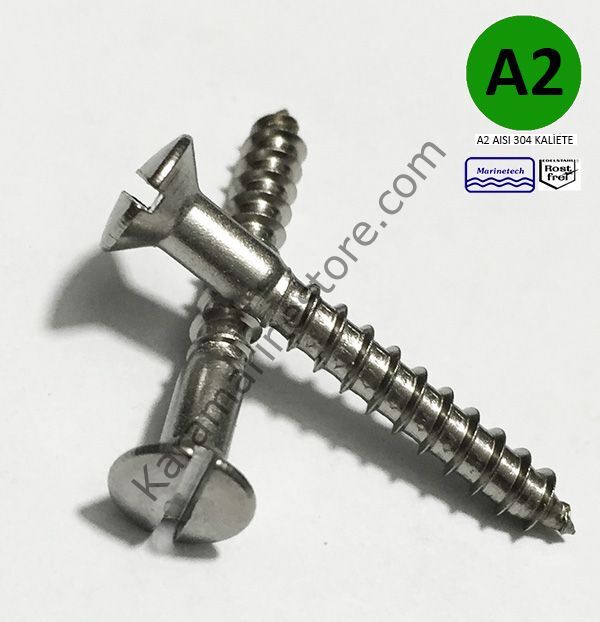 6 mm Paslanmaz MB Ağaç Vidası DIN95 Çeşitleri