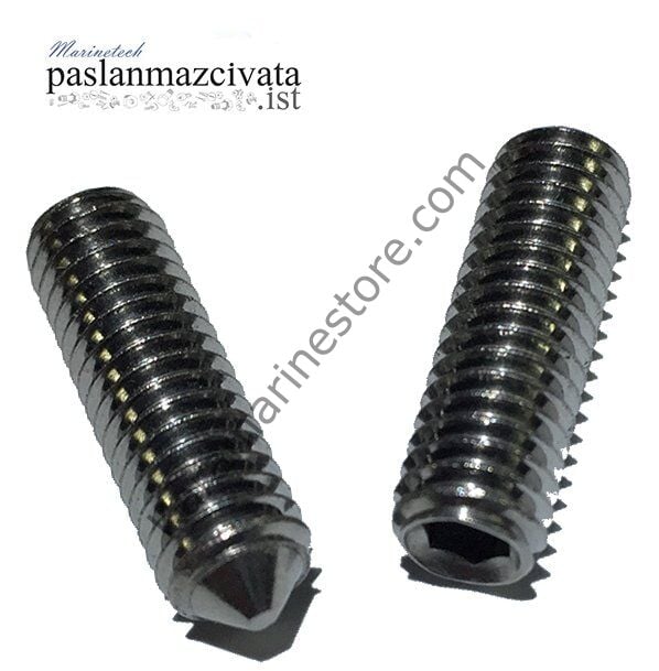 5 mm, Sivri Uçlu Setskur, DIN914 Çeşitleri