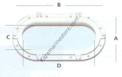 İçten Montajlı Siyah Oval Lumboz